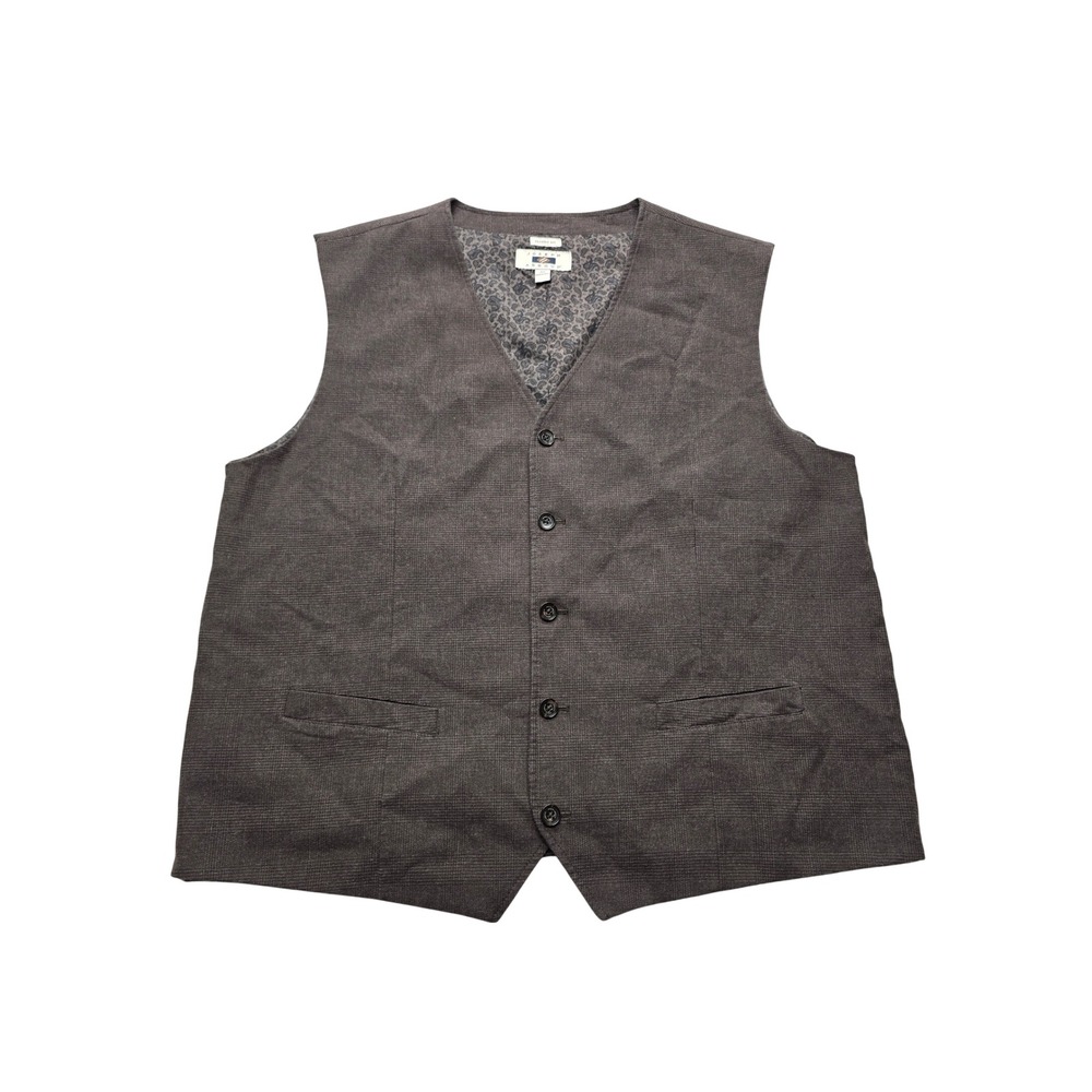 Joseph Abboud Classic Fit Button Up Suit Vest Brown Mens 3X